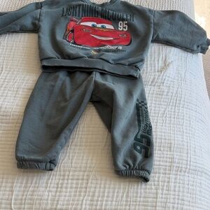 Zara Kids Gray Lightning McQueen Matching Set